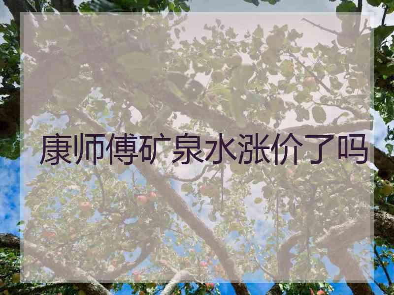 康师傅矿泉水涨价了吗