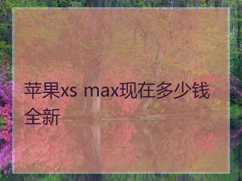 苹果xs max现在多少钱全新