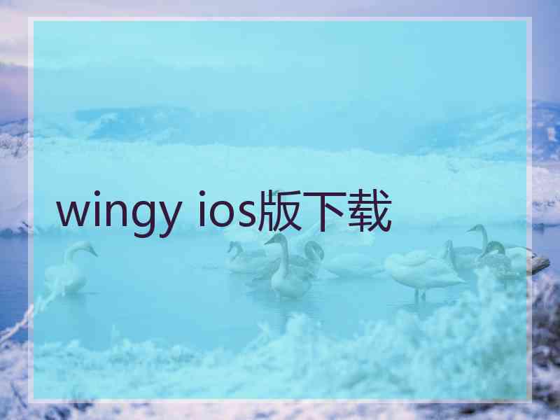 wingy ios版下载