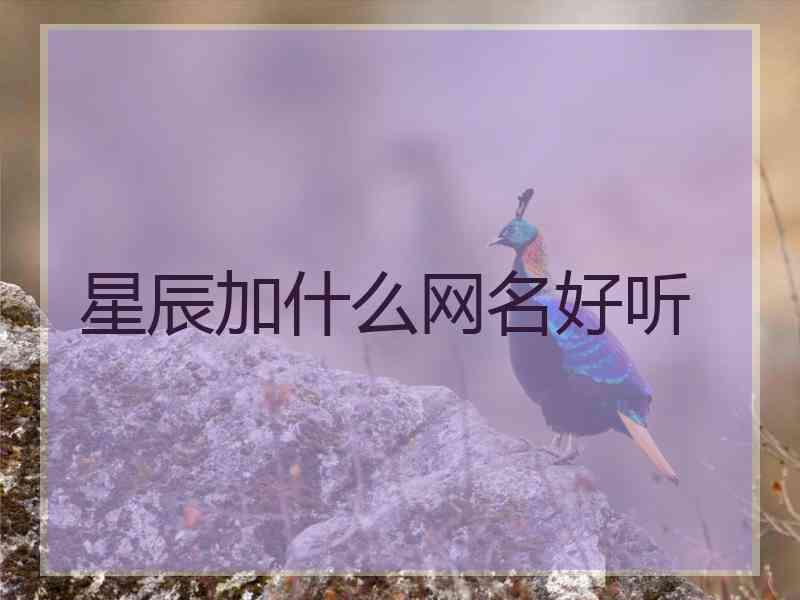 星辰加什么网名好听