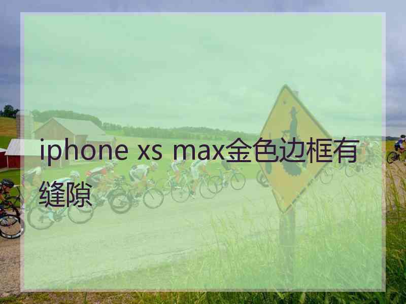 iphone xs max金色边框有缝隙