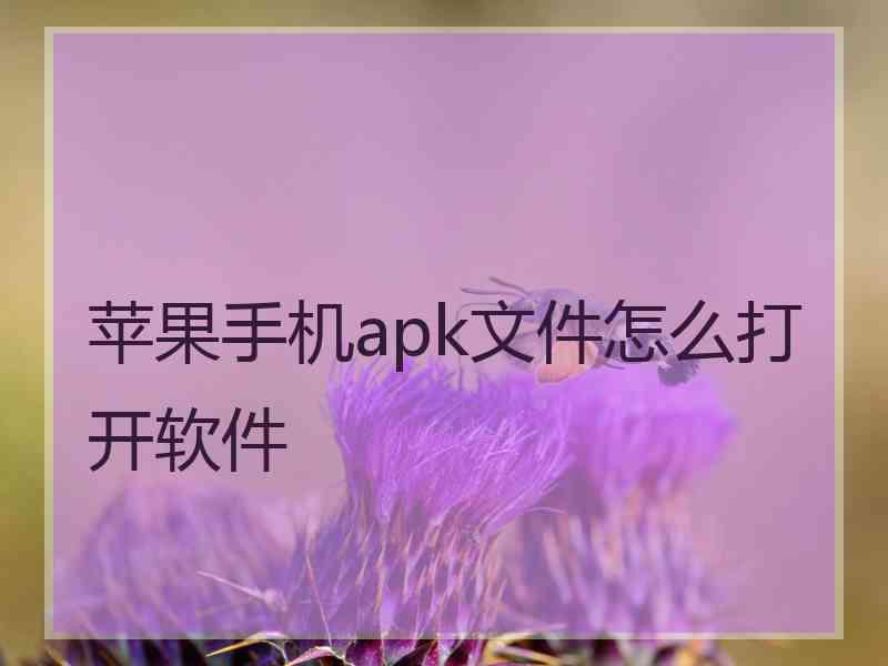 苹果手机apk文件怎么打开软件