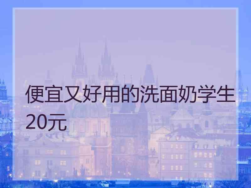 便宜又好用的洗面奶学生20元