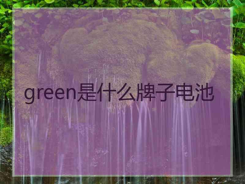 green是什么牌子电池