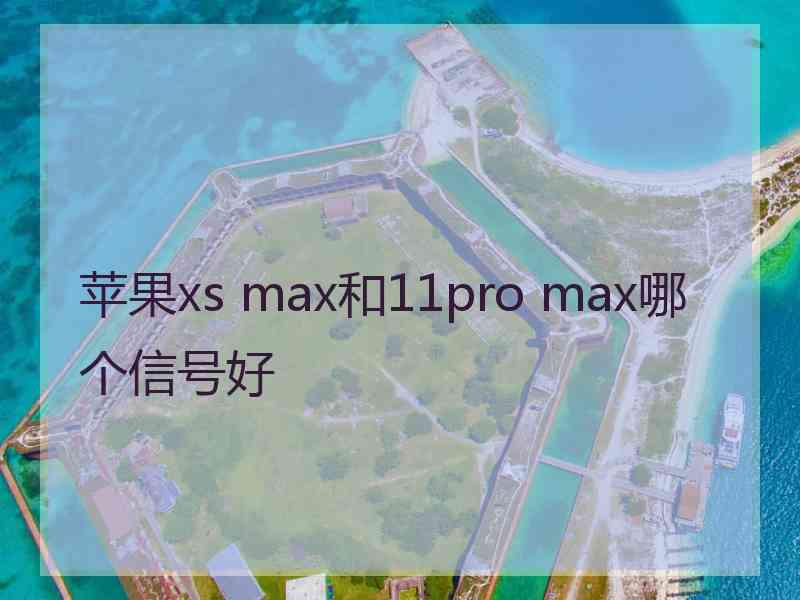 苹果xs max和11pro max哪个信号好