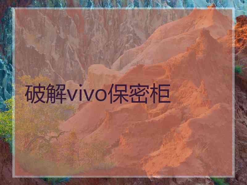 破解vivo保密柜