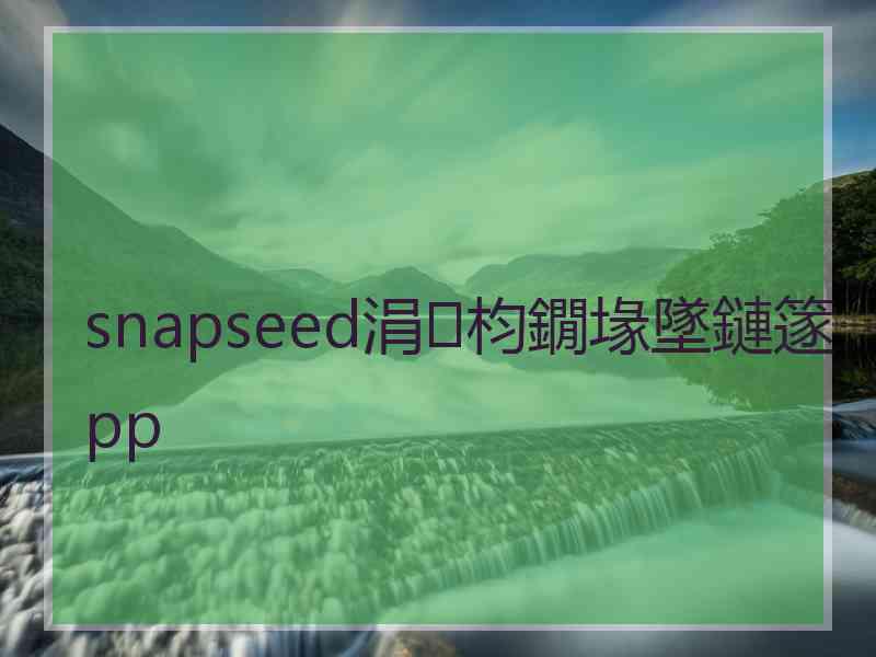 snapseed涓枃鐗堟墜鏈篴pp