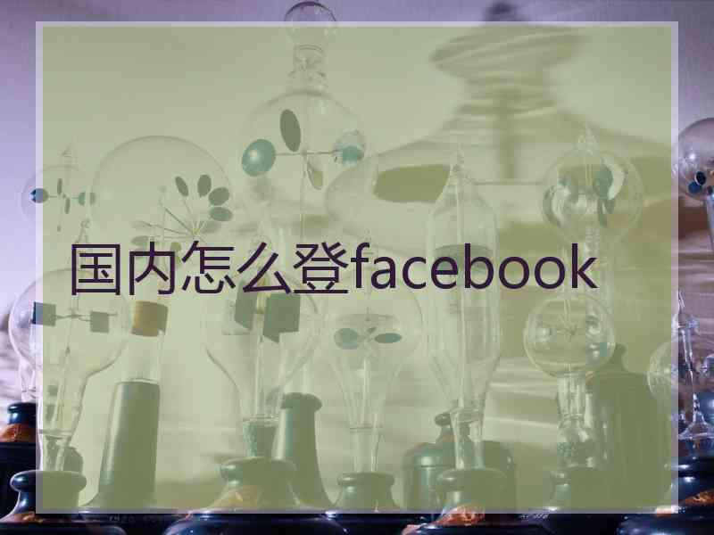 国内怎么登facebook