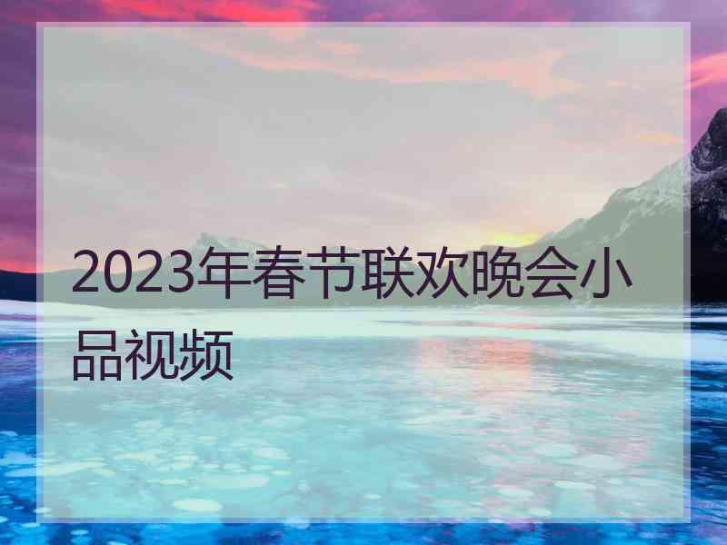 2023年春节联欢晚会小品视频