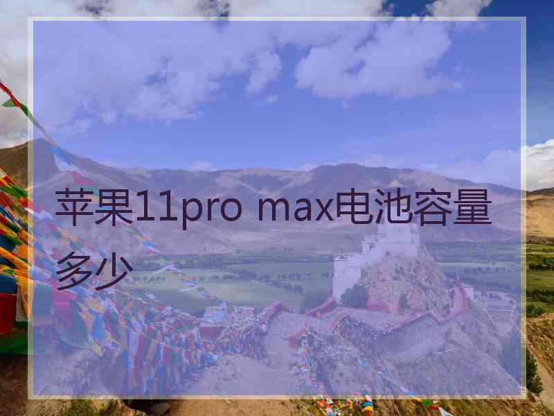 苹果11pro max电池容量多少