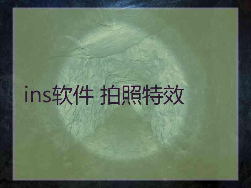 ins软件 拍照特效