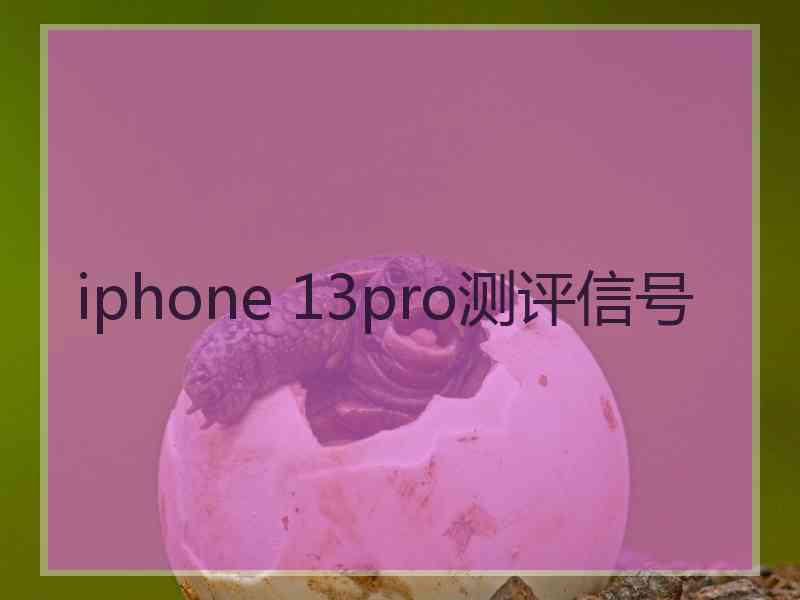 iphone 13pro测评信号