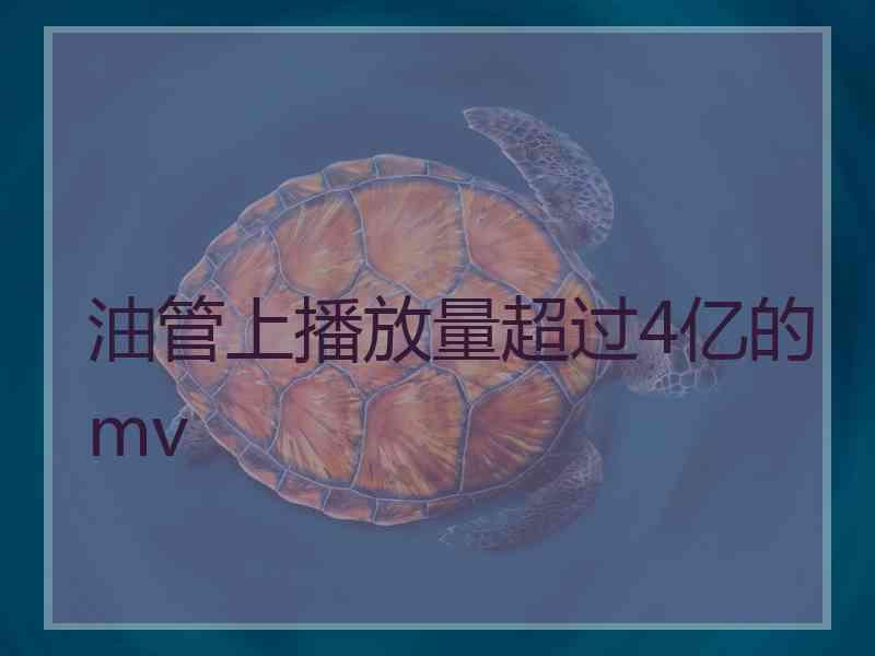 油管上播放量超过4亿的mv