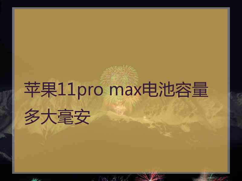 苹果11pro max电池容量多大毫安