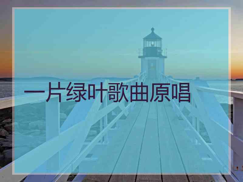 一片绿叶歌曲原唱