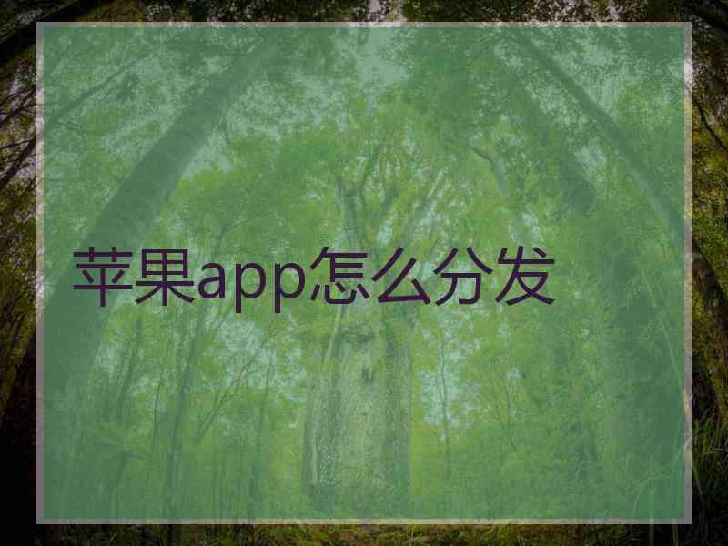 苹果app怎么分发