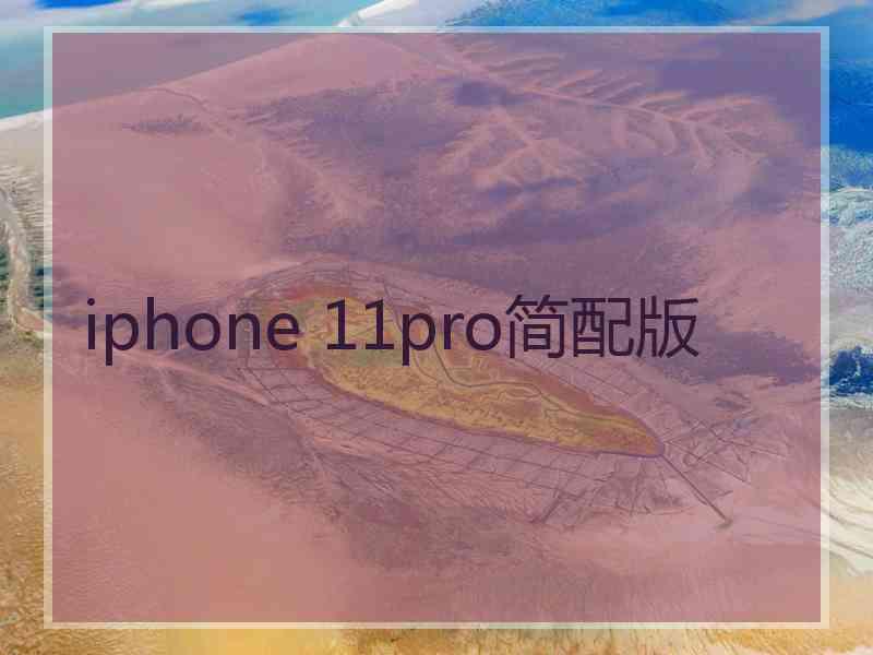 iphone 11pro简配版