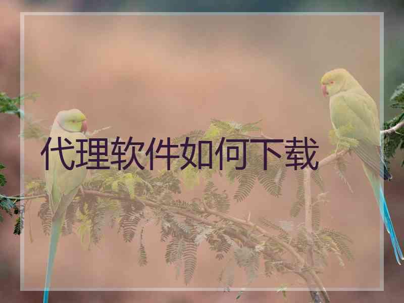 代理软件如何下载