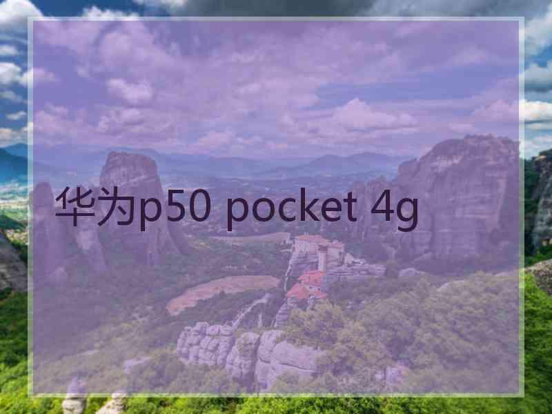 华为p50 pocket 4g