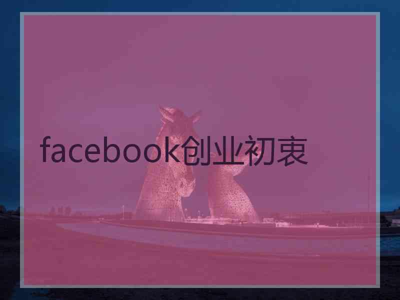 facebook创业初衷