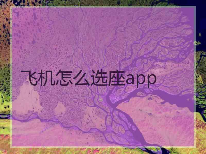 飞机怎么选座app