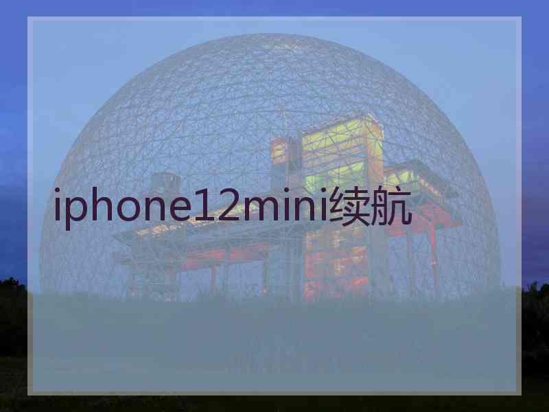 iphone12mini续航