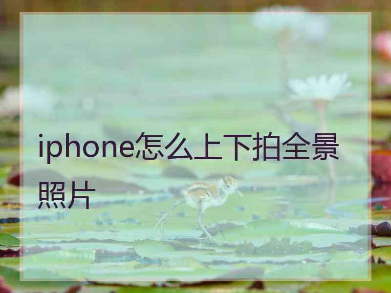 iphone怎么上下拍全景照片