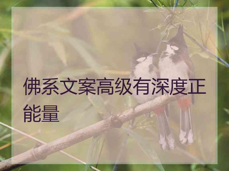 佛系文案高级有深度正能量