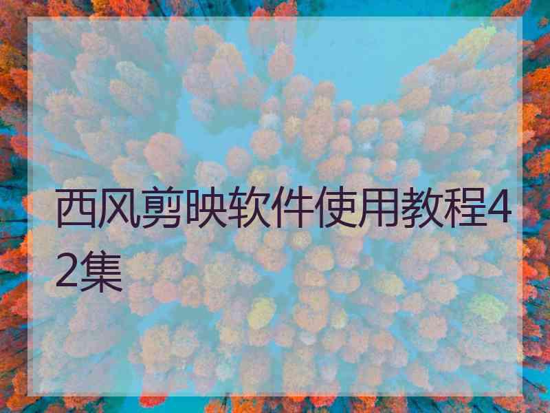 西风剪映软件使用教程42集