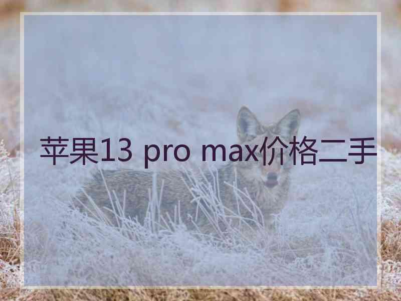 苹果13 pro max价格二手