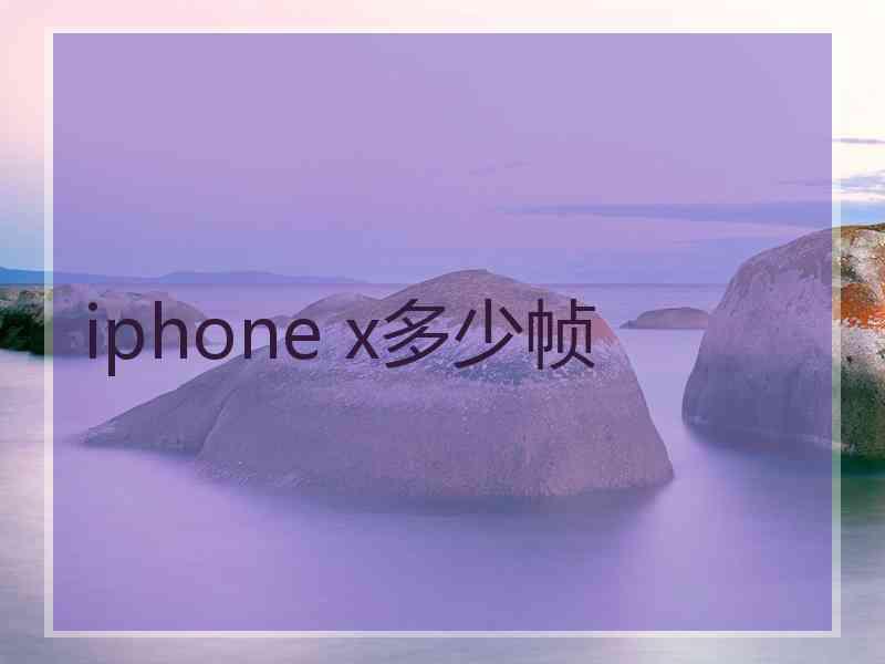 iphone x多少帧