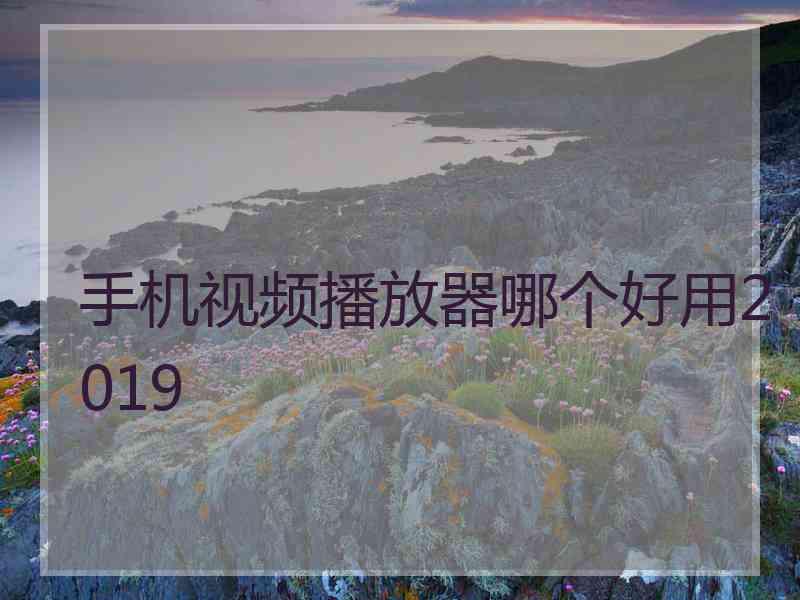 手机视频播放器哪个好用2019