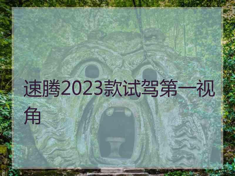 速腾2023款试驾第一视角