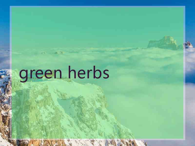 green herbs