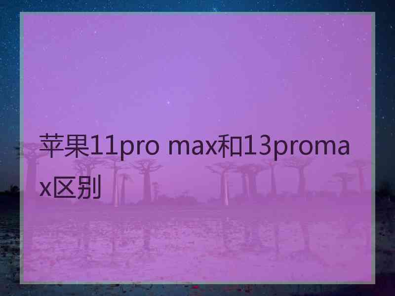 苹果11pro max和13promax区别