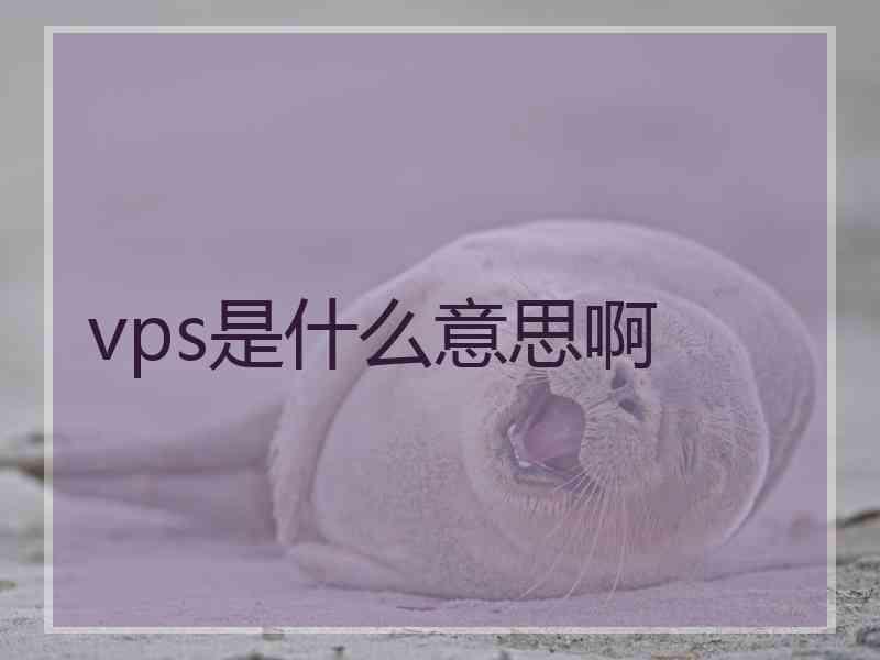 vps是什么意思啊