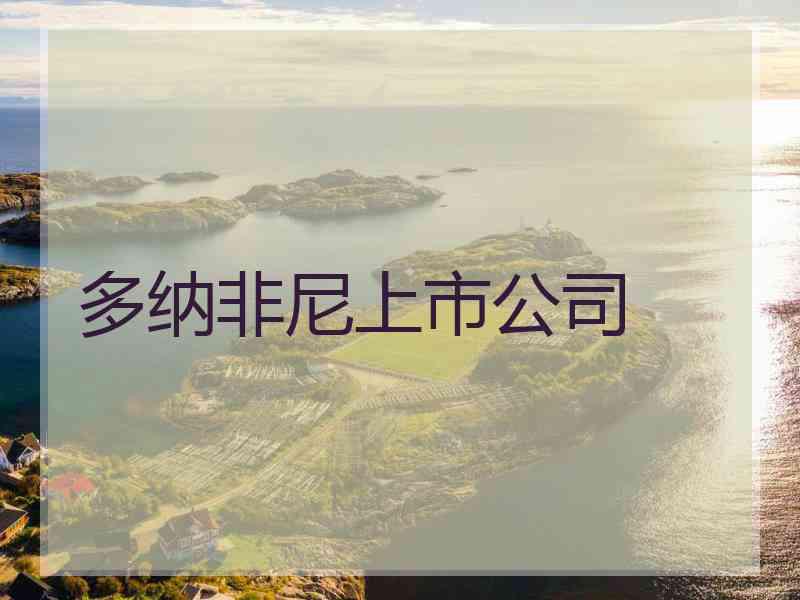 多纳非尼上市公司