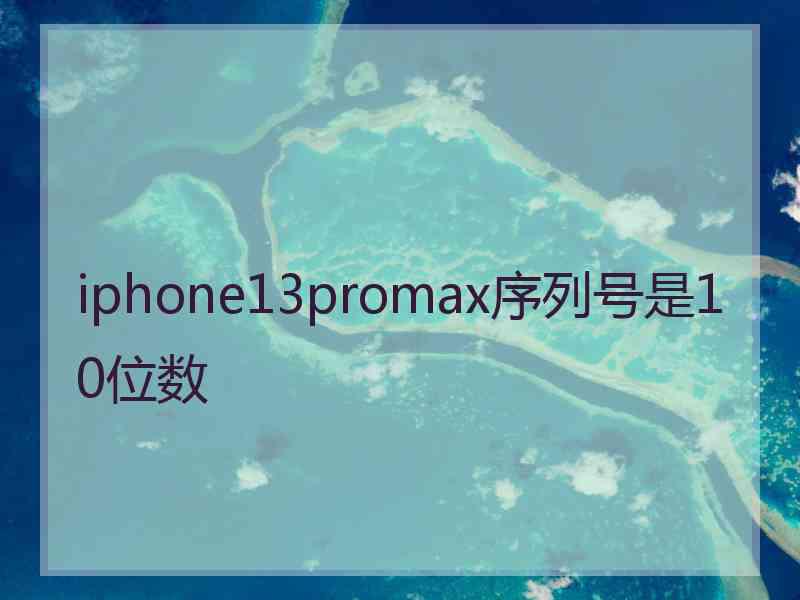 iphone13promax序列号是10位数