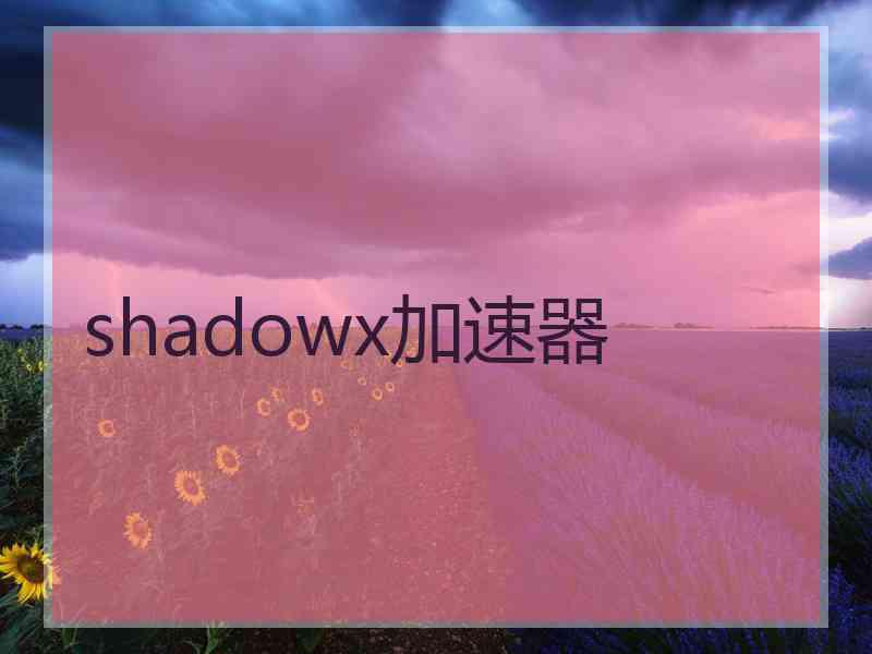 shadowx加速器