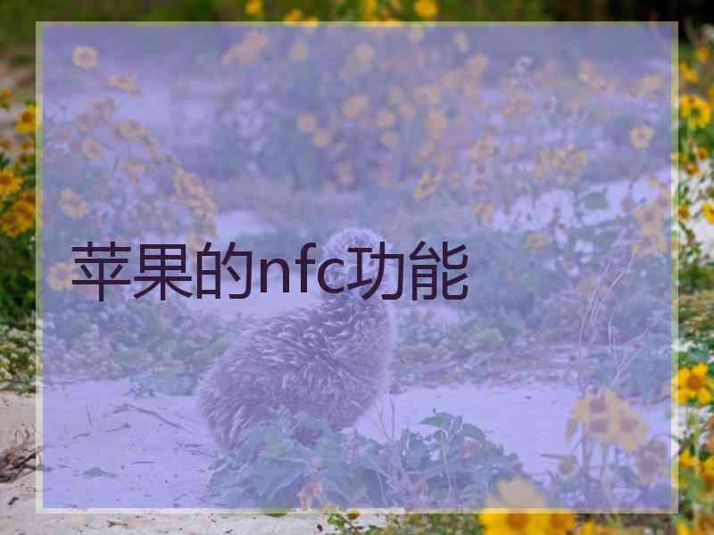 苹果的nfc功能