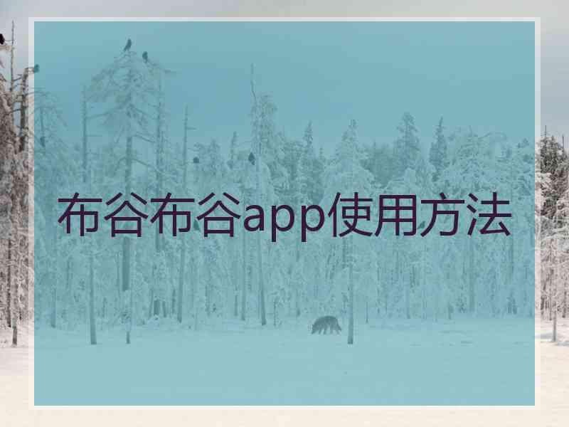 布谷布谷app使用方法