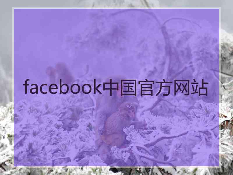 facebook中国官方网站