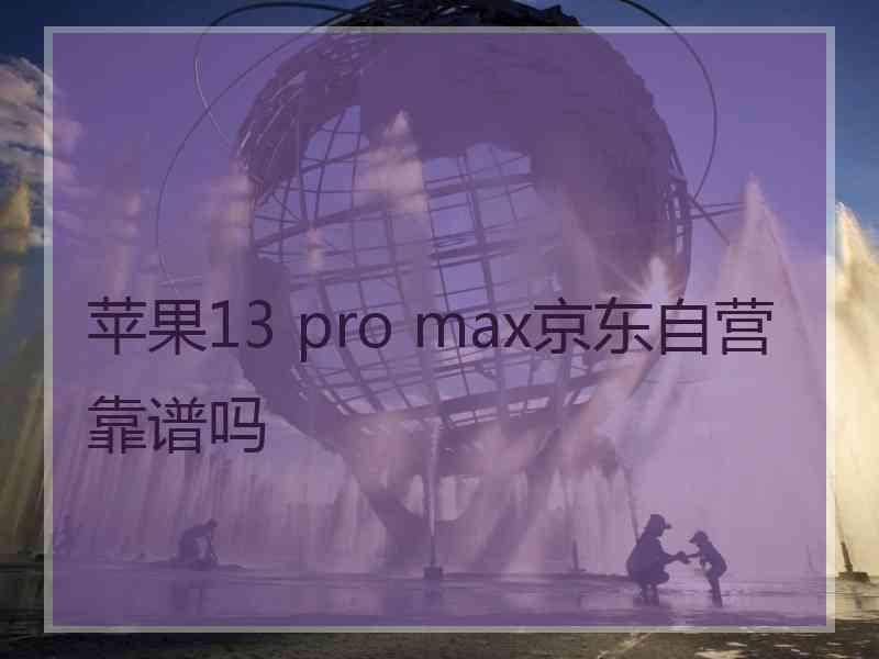 苹果13 pro max京东自营靠谱吗