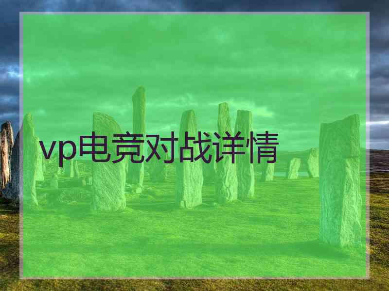 vp电竞对战详情