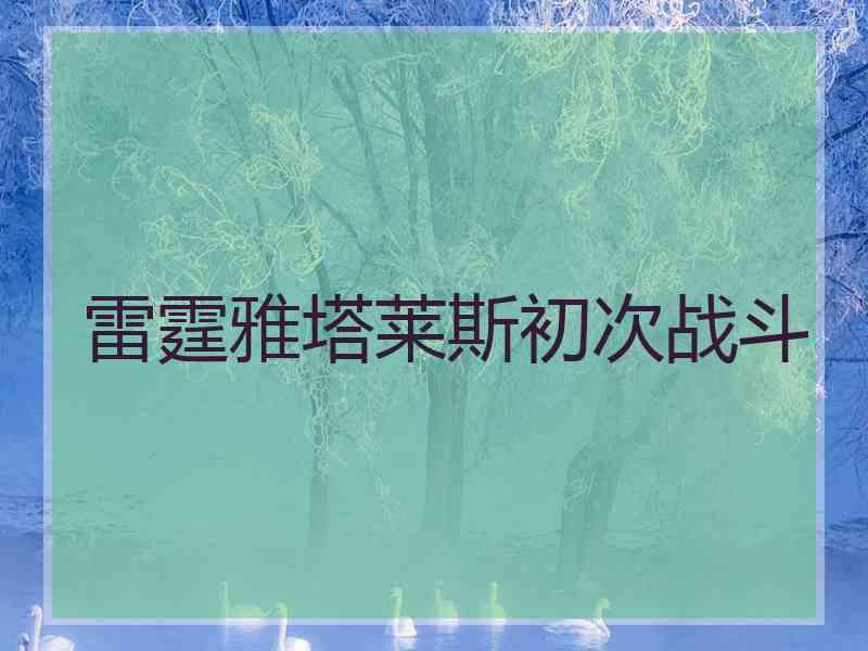 雷霆雅塔莱斯初次战斗