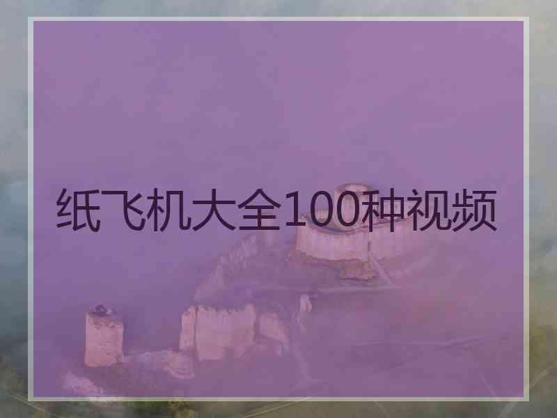 纸飞机大全100种视频