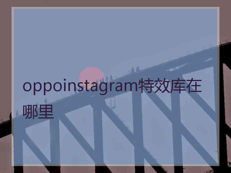 oppoinstagram特效库在哪里