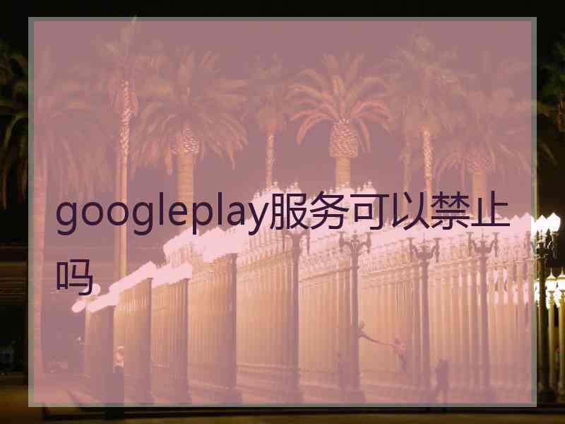 googleplay服务可以禁止吗