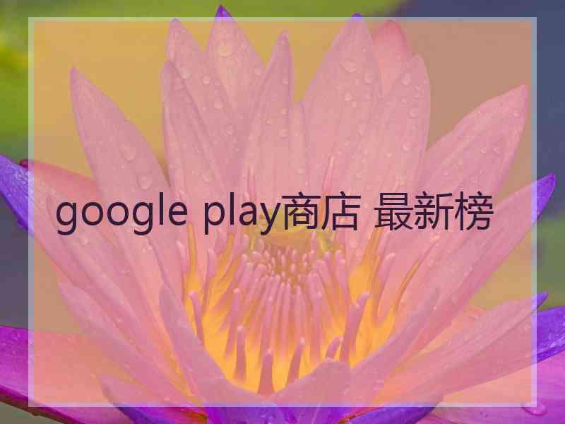 google play商店 最新榜