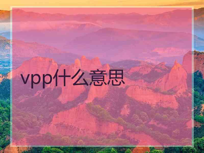 vpp什么意思